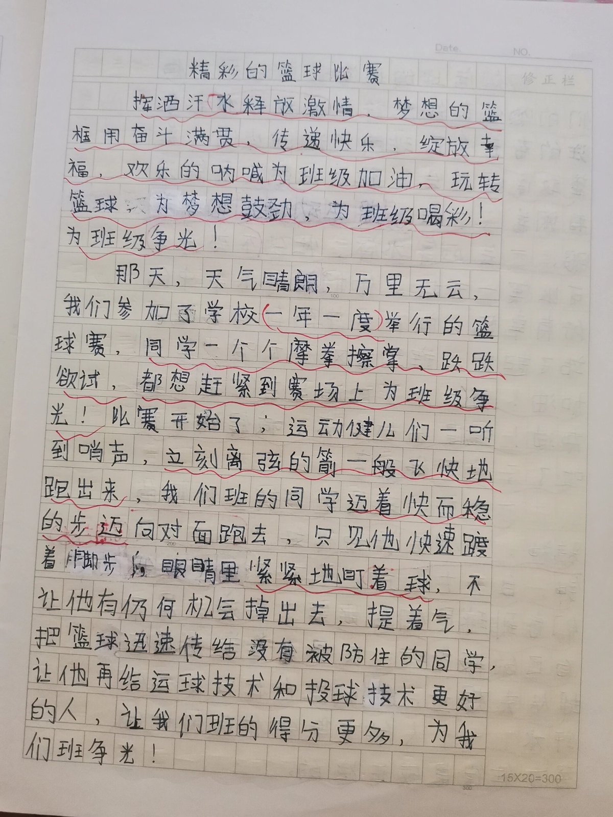 描写篮球训练辛苦的语段